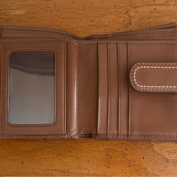 Coach Signature Brown and Tan Wallet - Picture 3 of 6